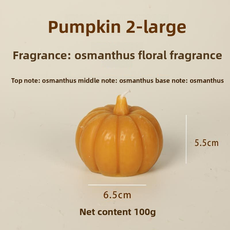 Bougie citrouille parfumée, détail de la mèche — MaisonFAME
