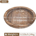 Schéma des dimensions et du poids du plateau rond en bois MaisonFAME